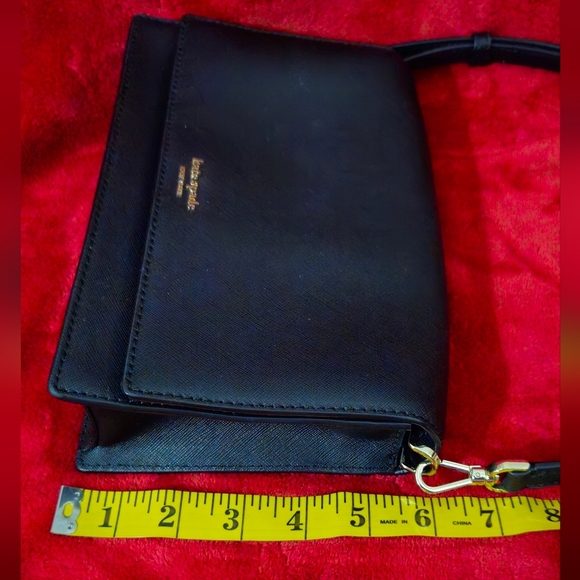 Kate Spade Cameron Black Leather Crossbody Bag - Picture 7 of 8